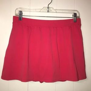 Womens LL Bean Red Swim Skirt, Size 12 Regular